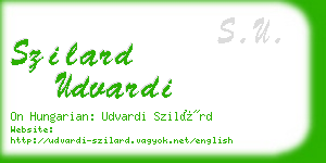 szilard udvardi business card